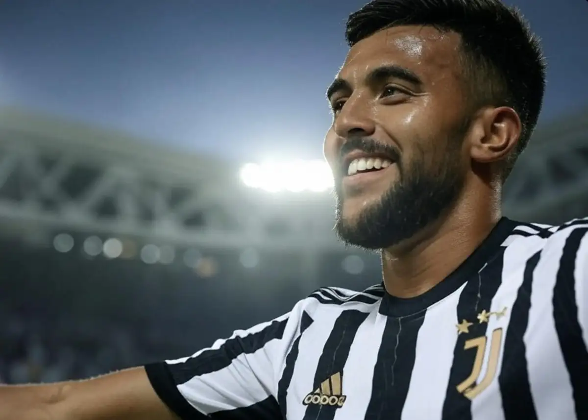 Nico Gonzalez festeggia il gol vittoria della Juventus a Monza