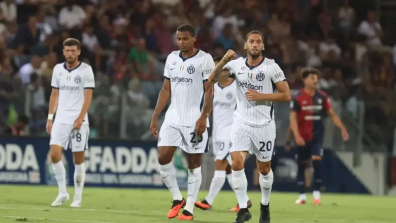 L’Inter vince a Cagliari con il secondo gol consecutivo di Calhanoglu, ma spreca troppo e soffre nel finale.