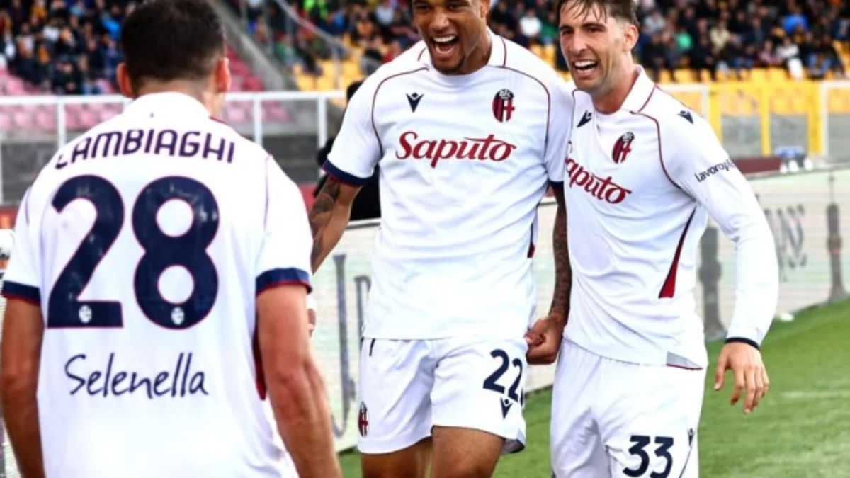 Jay Enem ha segnato il suo primo gol con il Bologna nella vittoria per 2-1 sul campo del Lecce.